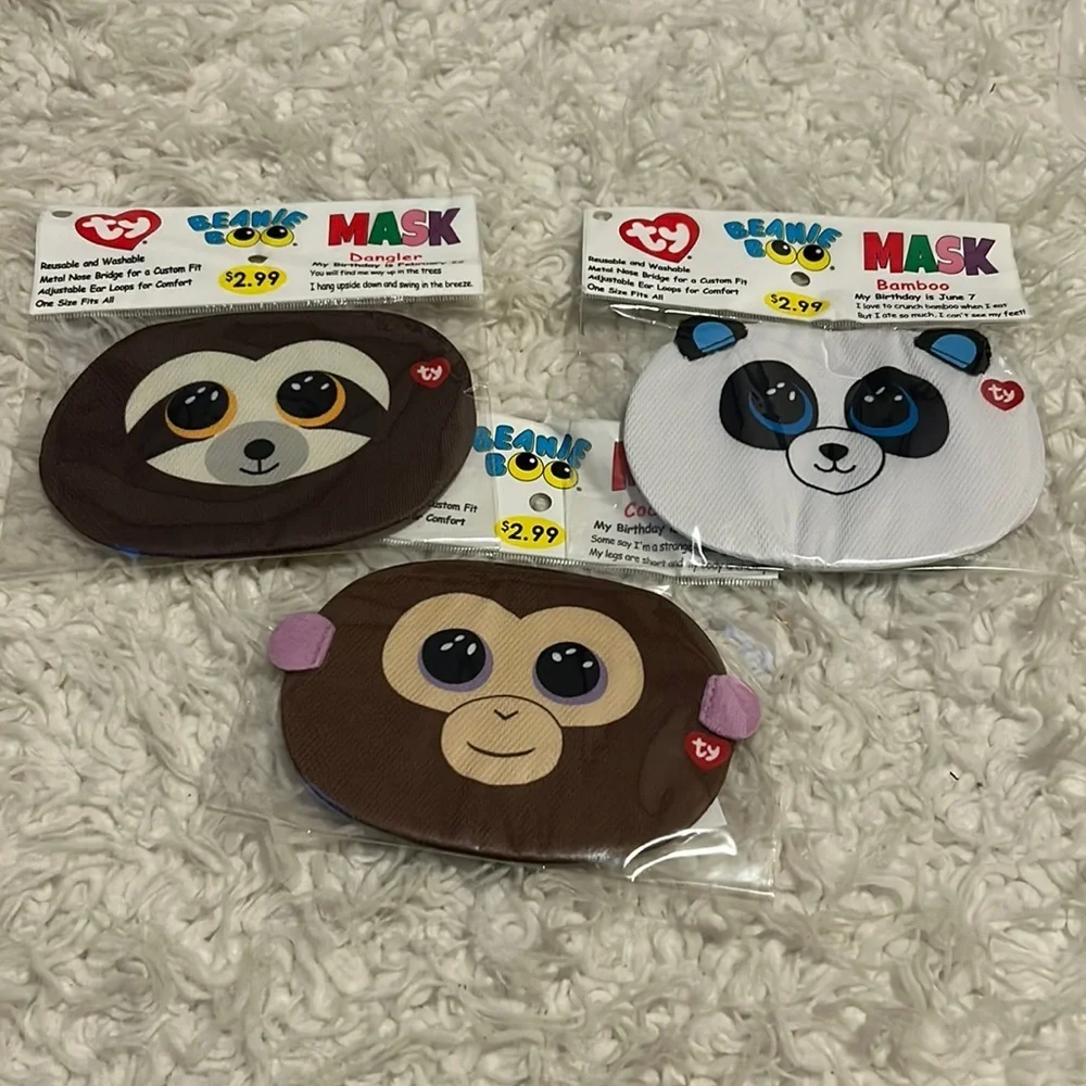 Ty Beanie Boo Face Masks Set of 3 104